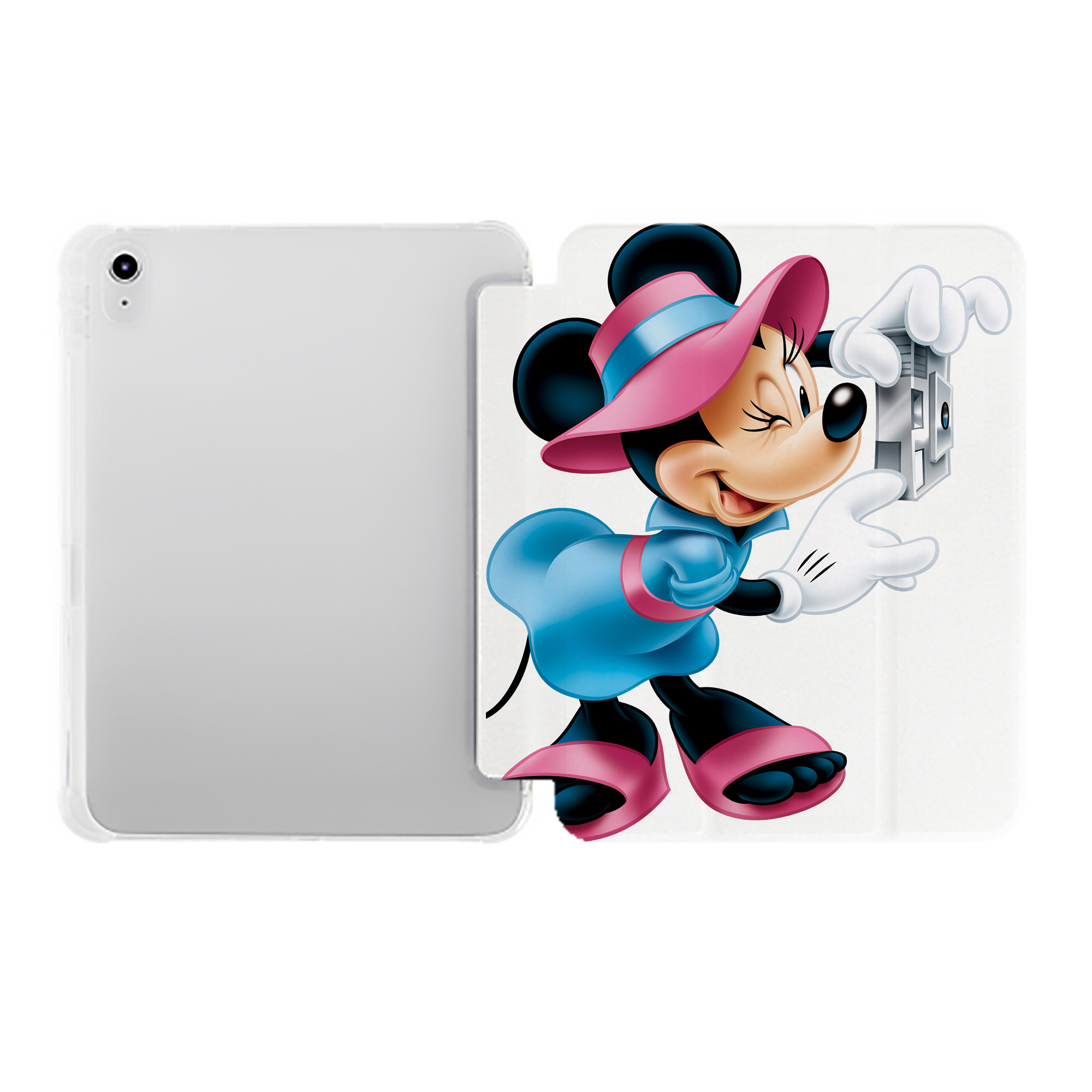 （画像用） ミッキーマウス Mickey Mouse IPad ケース ペン収納付き 三つ折りスタンド PUレザー×シリコン 対応機種9.5/10.5/10.9インチ
